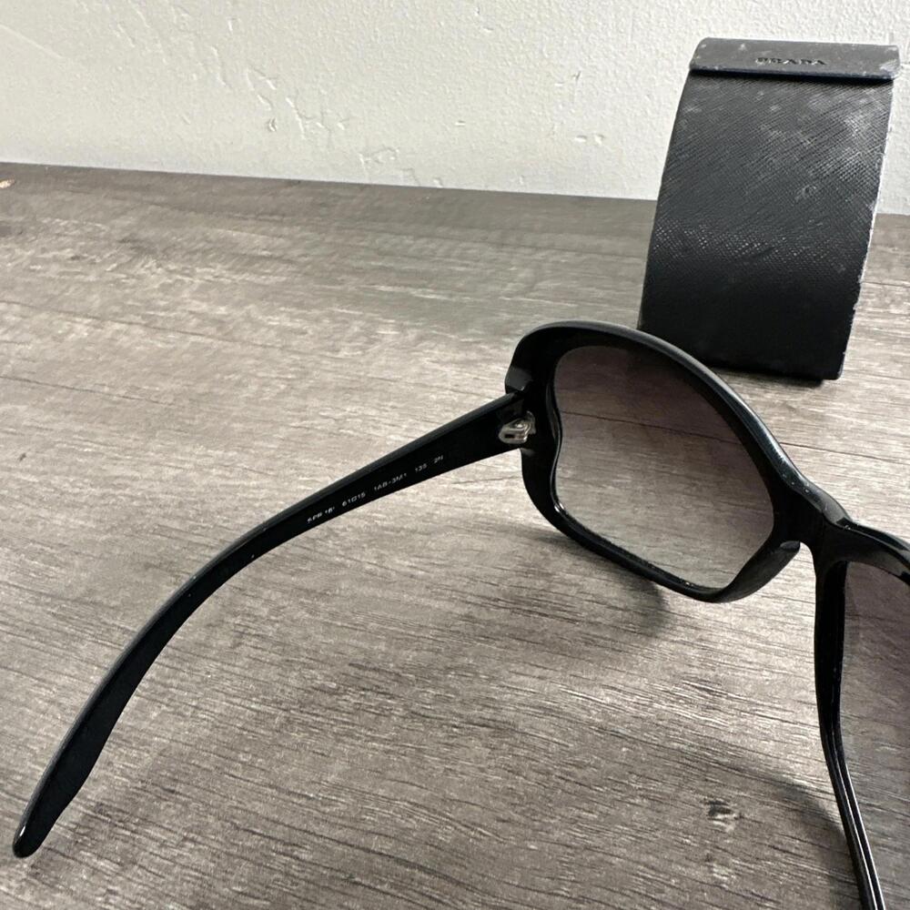 Prada Butterfly Frame SPR 18I 135mm Black Sunglasses 61-15 FRAMES ONLY - Picture 5 of 5